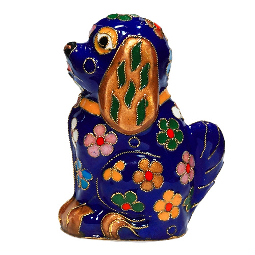 Hund, Deko, Ziergegenstände, Cloisonne Emaille, Tierfigur,6285 - zum Schließen ins Bild klicken